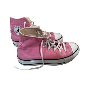 Converse Chuck Taylor All Star High-Top Sneakers Pink Canvas Womens Size 7